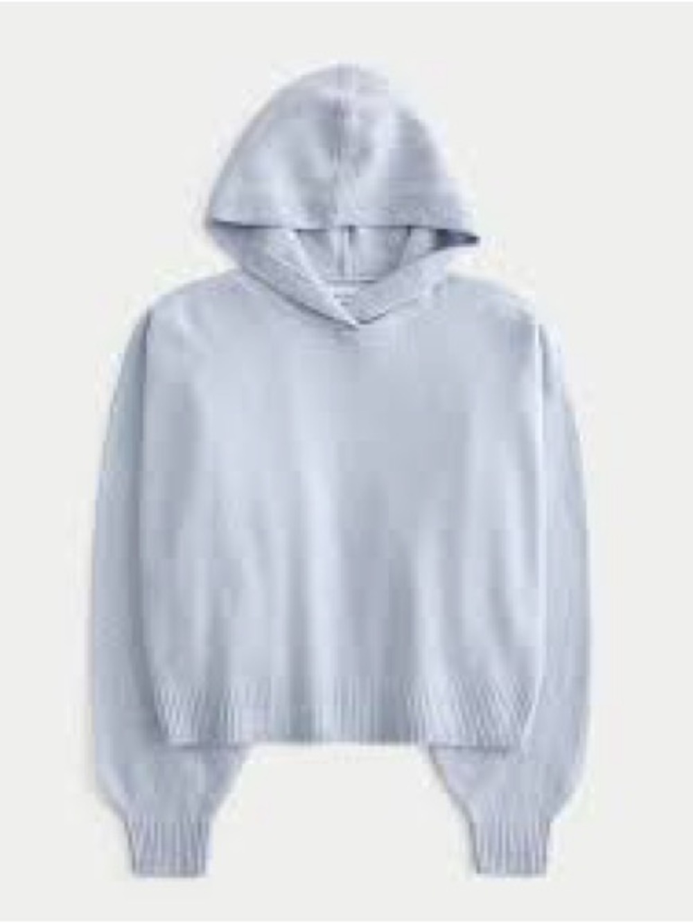 Hollister Light Gray Knit Hoodie